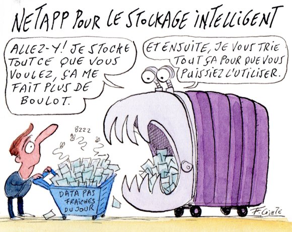 Dessin: NetApp développe la gestion des données pour se transformer